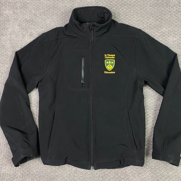 St. Thomas University Education Jacket Womens Small Black Water Repellent CX2 - Picture 1 of 15